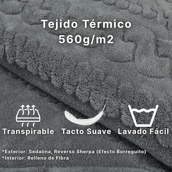 Tejido térmico de 560 g/m² del edredón, transpirable y suave